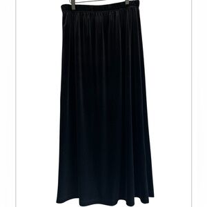 Vintage Y2K Sz XL Maxi Witchy Whimsigoth Dark Fairy Velour A-Line Flare Skirt